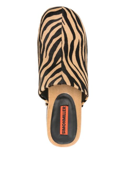Simon Miller Rio zebra-pattern clogs - Neutrals