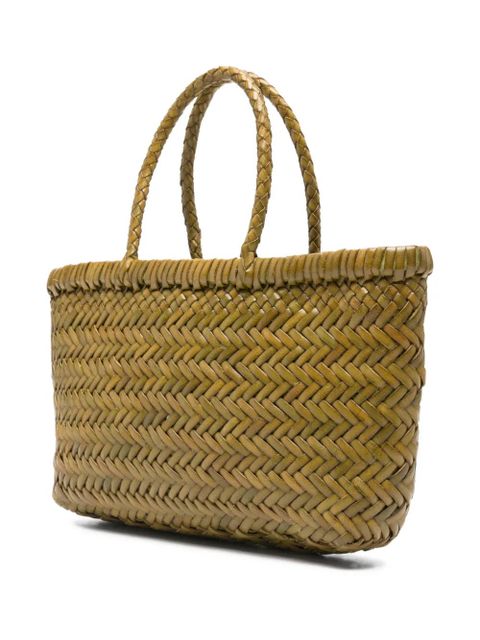DRAGON DIFFUSION woven handle tote bag - Green
