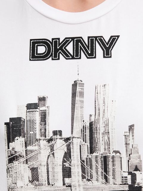 Dkny t-shirt damski kolor biały P52HOWNA