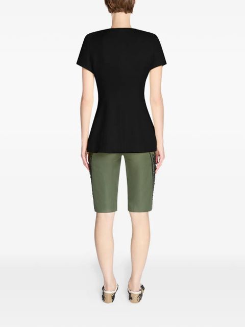 DRIES VAN NOTEN embroidered shorts - Green