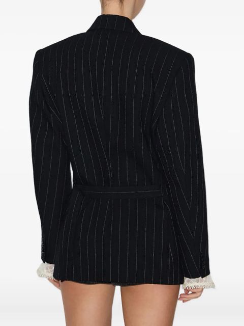 ISABEL MARANT pinstripe-pattern double-breasted blazer - Black