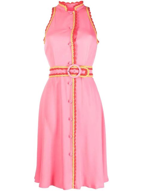 Moschino belted-waist sleeveless dress - Pink - zdjęcie produktu nr 1
