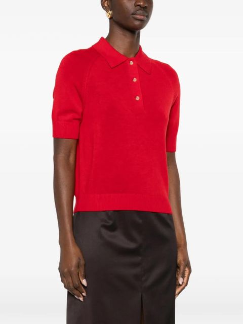 Victoria Beckham short-sleeves polo top - Red