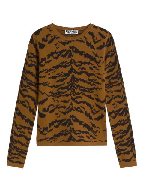 Essentiel Antwerp tiger-print top - Brown - zdjęcie produktu nr 1