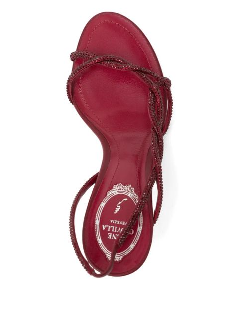 René Caovilla 80mm braid sandals - Red