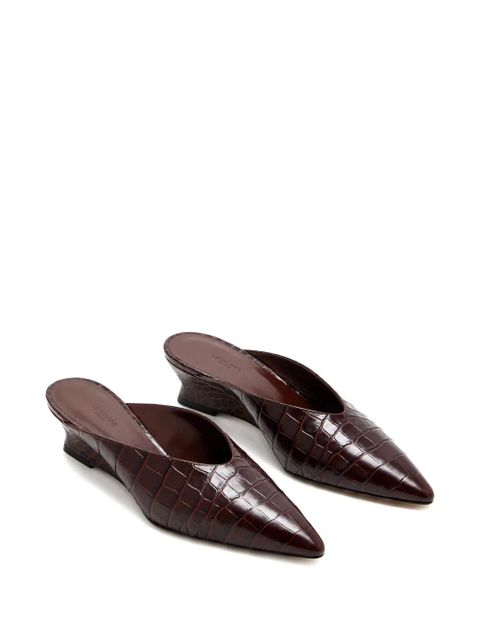 Le Monde Beryl 40mm Victoria micro-wedge mules - Brown