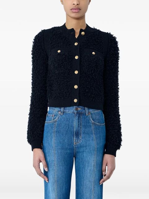 Chloé button-front cropped cardigan - Black - zdjęcie produktu nr 1