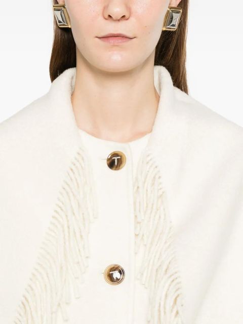 TOTEME fringed mantel jacket - Neutrals