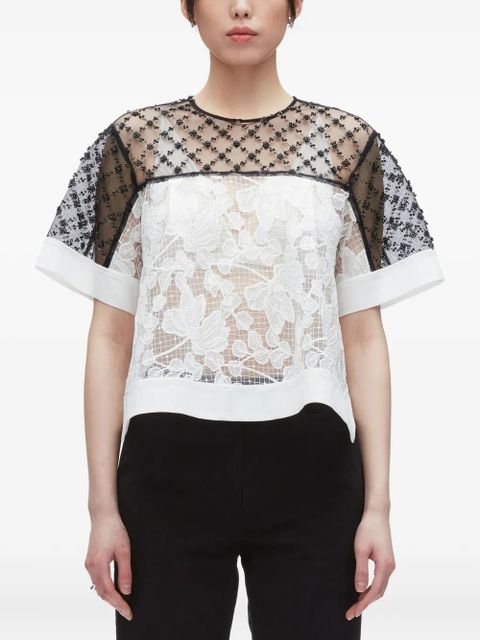 3.1 Phillip Lim beaded lace top - White