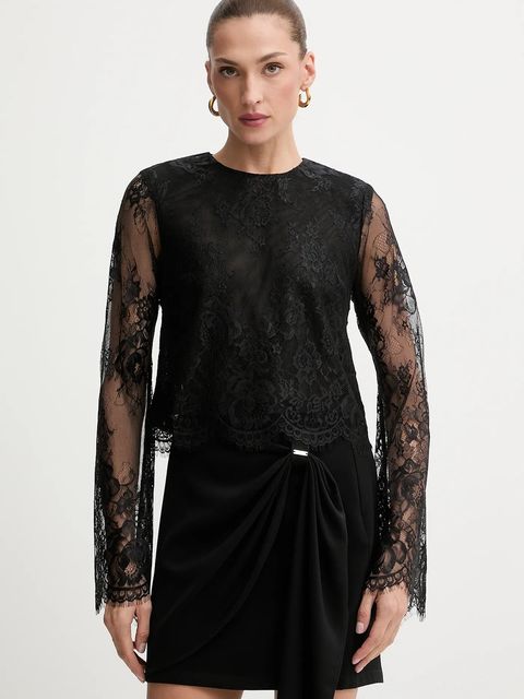 Bardot bluzka damska kolor czarny gładka 60127TB