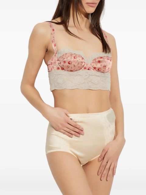 Dolce & Gabbana floral lace bra - Pink