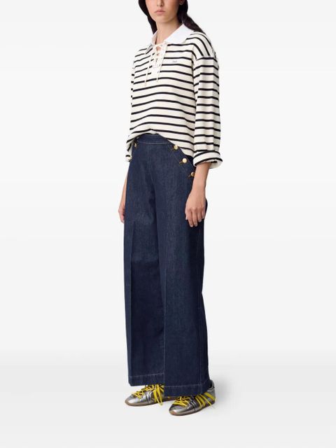 Claudie Pierlot button-detailed jeans - Blue