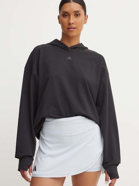 adidas Performance bluza treningowa Power kolor czarny z kapturem gładka IV9219 - zdjęcie produktu nr 1