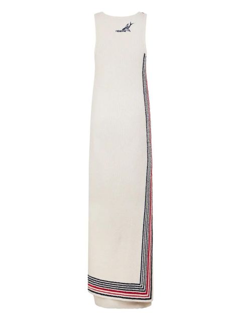 Rabanne striped sleeveless maxi dress - Neutrals