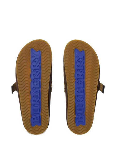 Burberry check-pattern buckle sandals - Brown