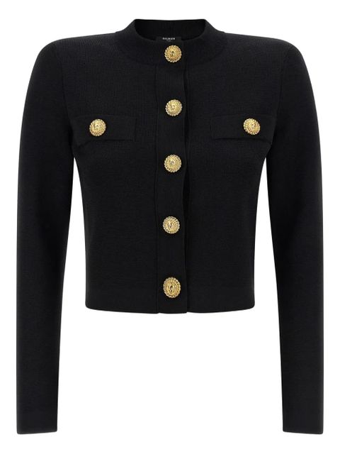 Balmain padded-shoulders cardigan - Black - zdjęcie produktu nr 1