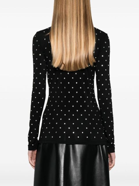 Rabanne gem-embellished high-neck top - Black - zdjęcie produktu nr 2