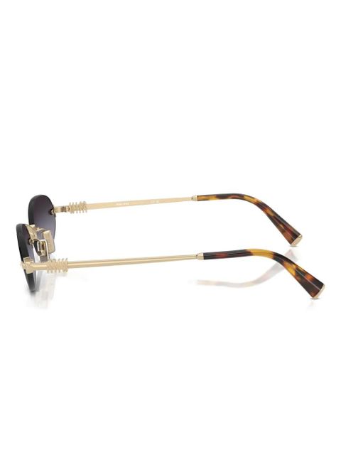 Miu Miu Eyewear oval-frame sunglasses - Gold