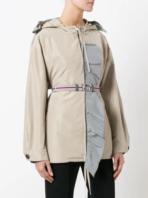 Prada hooded belted jacket - Neutrals