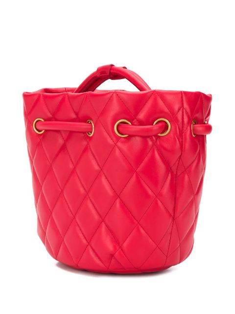 Balenciaga small B quilted bucket bag - Red