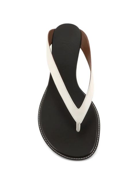 Giuseppe Zanotti leather flip-flops - Neutrals