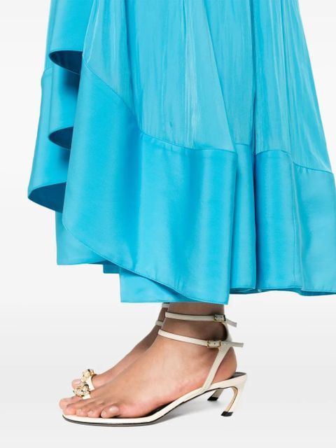 Lanvin asymmetric charmeuse maxi skirt - Blue