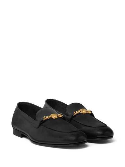 Versace Medusa leather loafers - Black
