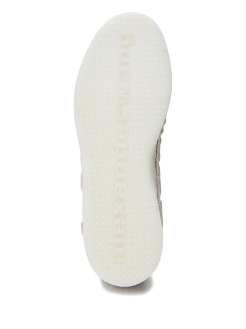 Alexander Wang Lex logo-embossed suede sneakers - Neutrals