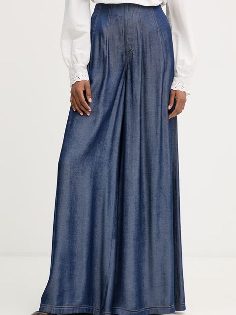 Liu Jo spodnie wide leg damskie z wiskozy - zdjęcie produktu nr 2