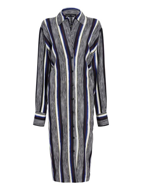 Proenza Schouler Amira striped midi dress - Black - zdjęcie produktu nr 1