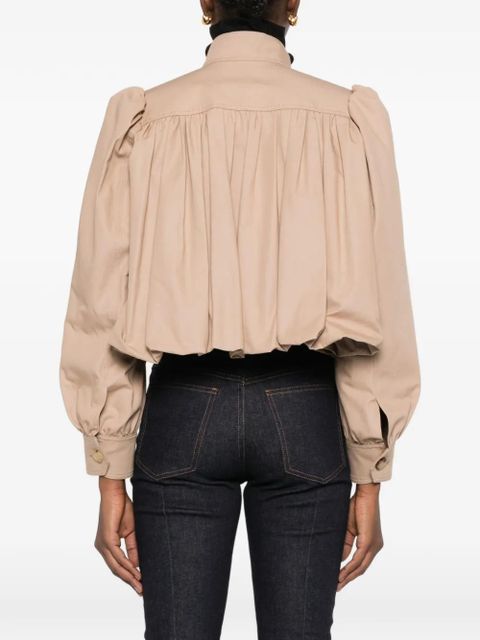 Chloé zipped bomber jacket - Brown