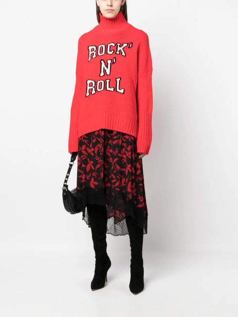 Zadig&Voltaire Joslin leaf-print midi skirt - Black - zdjęcie produktu nr 2