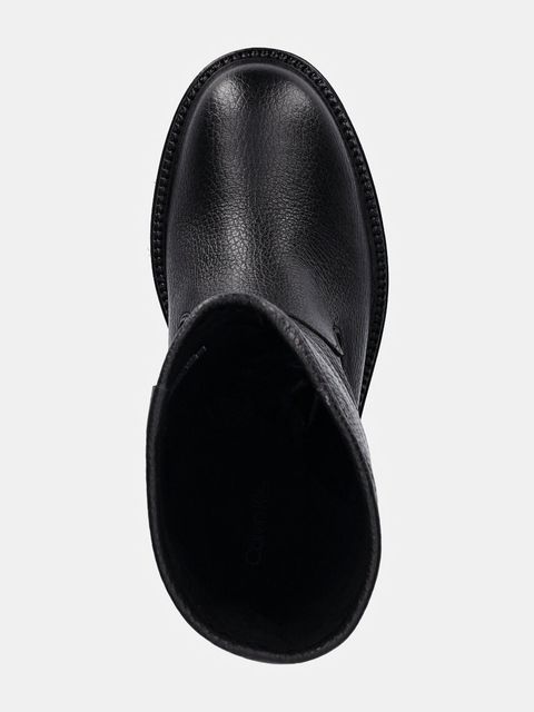 Calvin Klein botki skórzane FLAT BIKER BOOT LTH - zdjęcie produktu nr 2