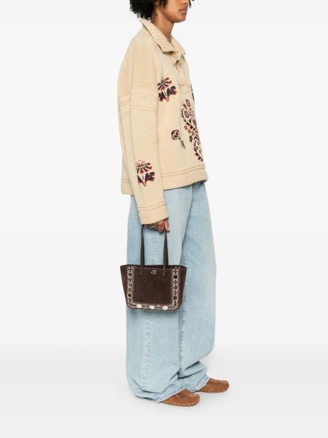 Valentino Garavani Nellcôte suede shoulder bag - Brown - zdjęcie produktu nr 2