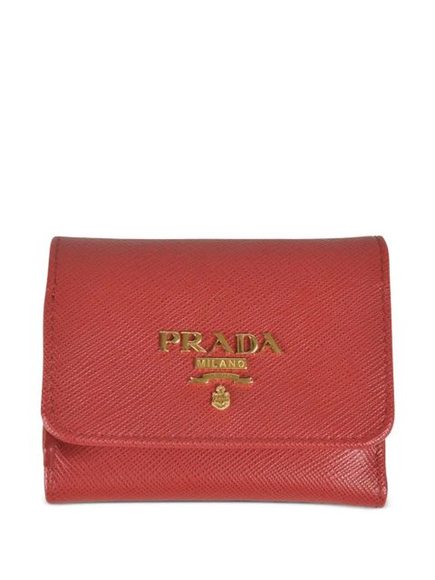 Prada logo-plaque wallet - Red - zdjęcie produktu nr 1