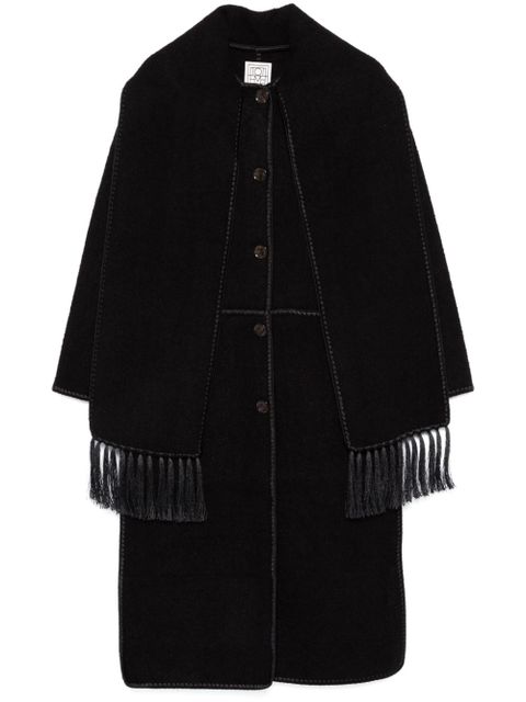 TOTEME embroidered scarf coat - Black - zdjęcie produktu nr 1
