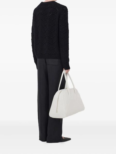 LouLou de Saison Cleidy crochet 3D motif sweater - Black