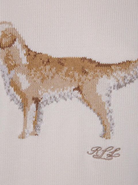 Lauren Ralph Lauren embroidered dog crew-neck jumper - Neutrals - zdjęcie produktu nr 2