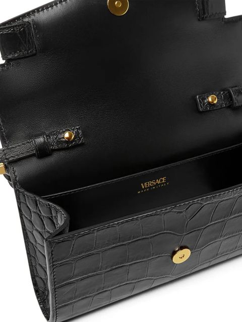 Versace Medusa '95 croc-effect cross body bag - Black