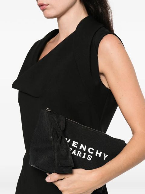 Givenchy bow-detailed logo clutch bag - Black - zdjęcie produktu nr 2