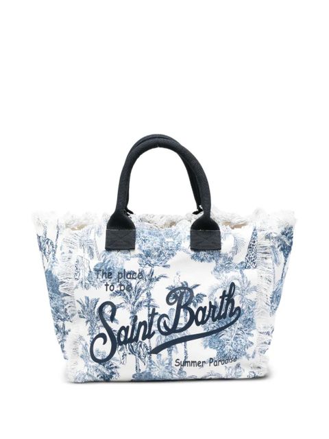 MC2 Saint Barth Vanity frayed tote bag - White - zdjęcie produktu nr 1