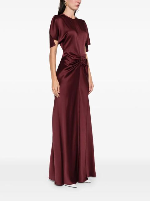 Victoria Beckham gathered waist floor length maxi dress