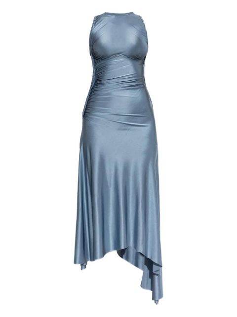 Victoria Beckham ruched asymmetric midi dress - Blue - zdjęcie produktu nr 1
