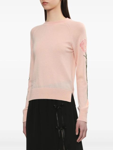 Simone Rocha floral-motif sweater - Pink