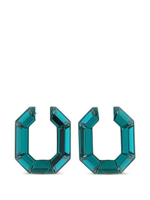 Swarovski Lucent hoop earrings - Green - zdjęcie produktu nr 1