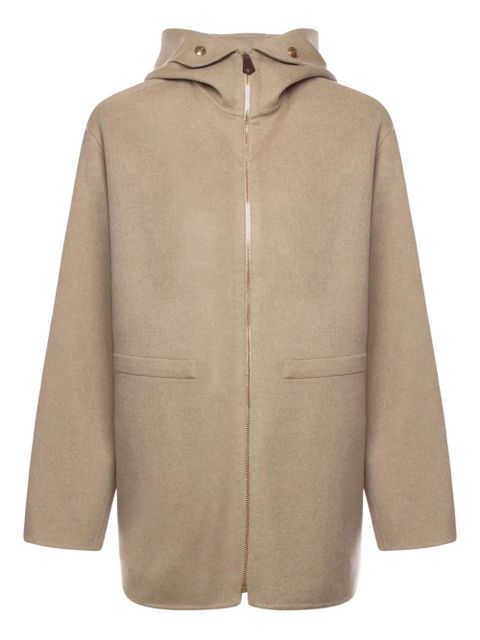 Loro Piana hooded zip-fastening coat - Neutrals - zdjęcie produktu nr 1