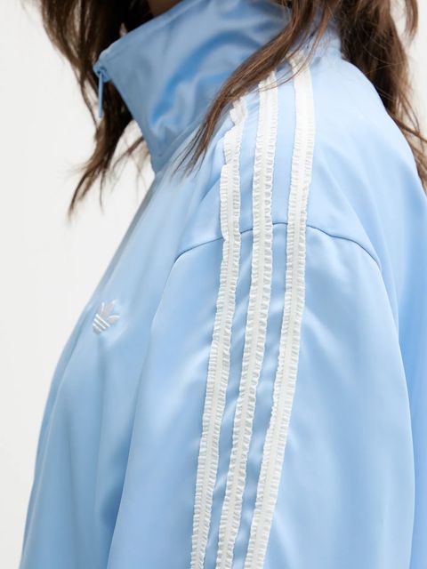 adidas Originals bluza Satin Tt damska kolor niebieski z aplikacją KC8811