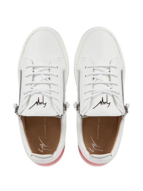 Giuseppe Zanotti double side zip sneakers - White