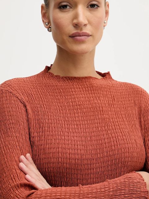 Pedro del Hierro bluzka damska kolor brązowy gładka 8622511