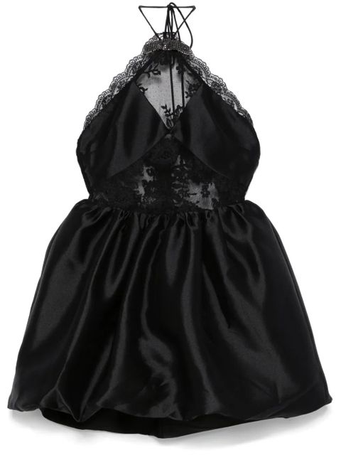 Self-Portrait lace-detailed mini dress - Black - zdjęcie produktu nr 1